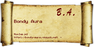 Bondy Aura névjegykártya